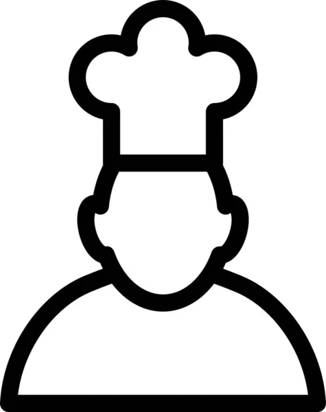 Икона Приготовления Пищи Шеф Повара Стиле Набросков — стоковый вектор
