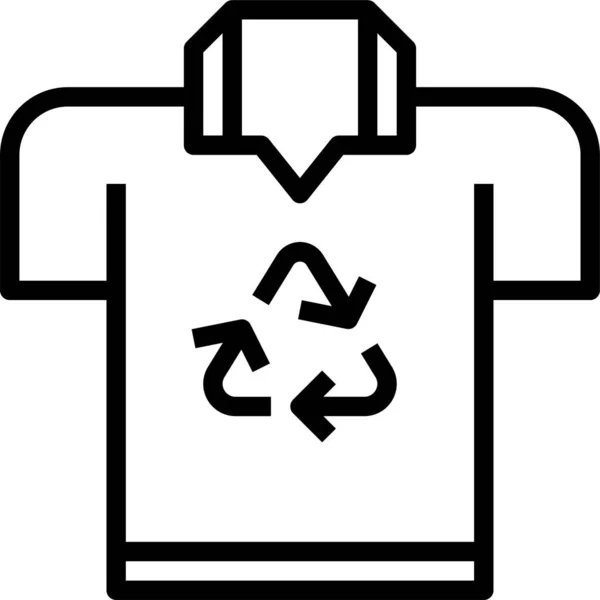Šipky Oblečení Ekologická Ikona Stylu Osnovy — Stockový vektor