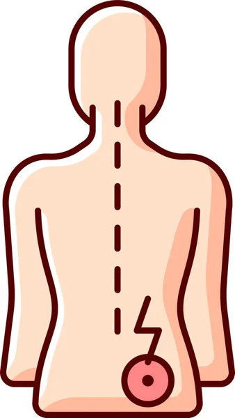 姿勢背中の痛みのアイコン — ストックベクタ