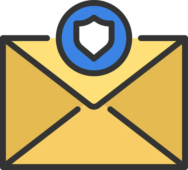 Veiligheid Mail Slot Pictogram — Stockvector