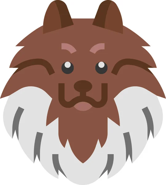 Animales Pomeranianos Icono Perros — Vector de stock