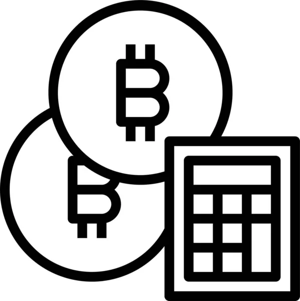 Kryptowaluta Bitcoin Ikona Wymiany — Wektor stockowy