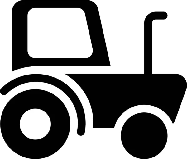 Auto Öffentliche Traktor Ikone Soliden Stil — Stockvektor