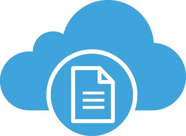 Cloud Computing Icono Datos Almacenamiento Nube Estilo Sólido — Archivo Imágenes Vectoriales
