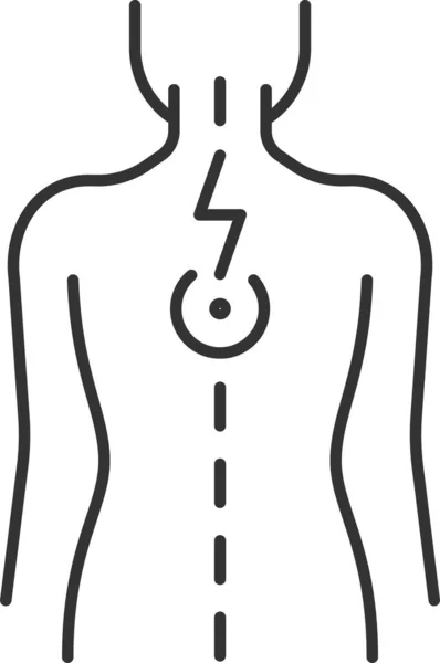 Haltung Rücken Gesundheit Wirbelsäule Symbol — Stockvektor