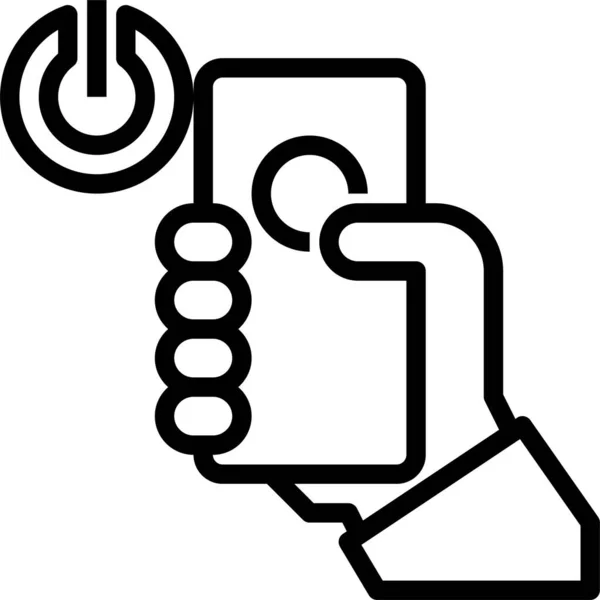 Finger Power Electronics Icon Marketing Seo Category — Stock Vector