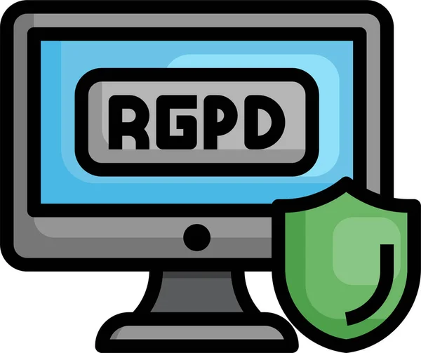 Gpr Rgpdプライバシーアイコン — ストックベクタ