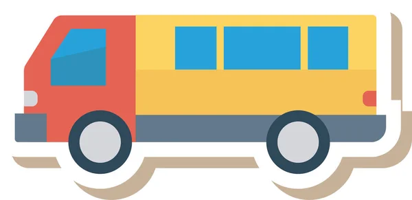 Auto Bus Personal Icono Estilo Plano — Vector de stock