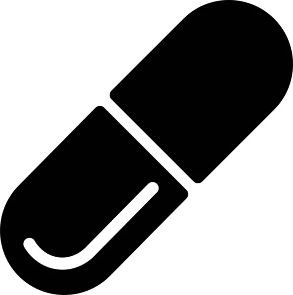 Léky Medicína Ikona Pevném Stylu — Stockový vektor