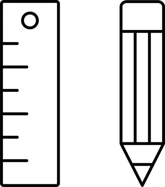 Edit Measure Ruler Icon — Stock Vector