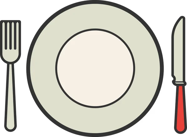 填充轮廓风格的陶器餐具餐具图标 — 图库矢量图片