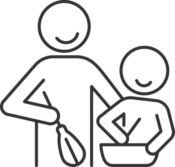 Ikona Aktywności Rodziny Dziecka — Wektor stockowy