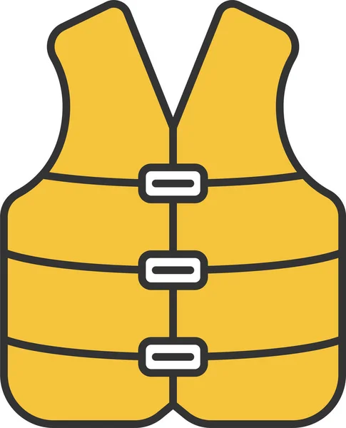 Boating Clothes Life Jacket Icon Filled Outline Style — Stock Vector