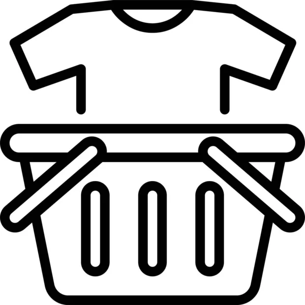 Shirt Basket Purchase Icon Black Friday Cyber Monday Category — Stock Vector
