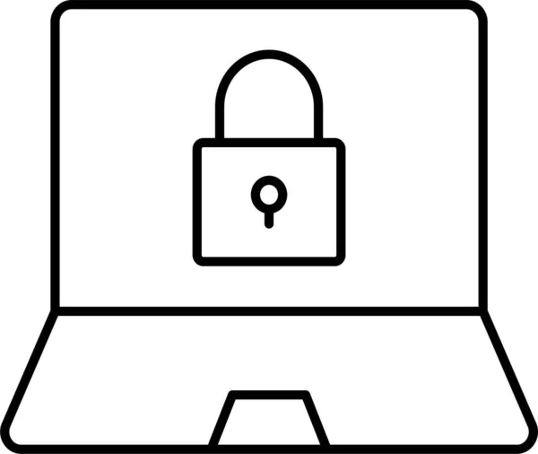 Verrouiller Icône Protection Privée — Image vectorielle