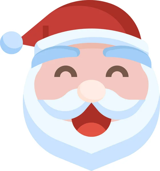 Santa Feliz Claus Ícone Categoria Natal — Vetor de Stock