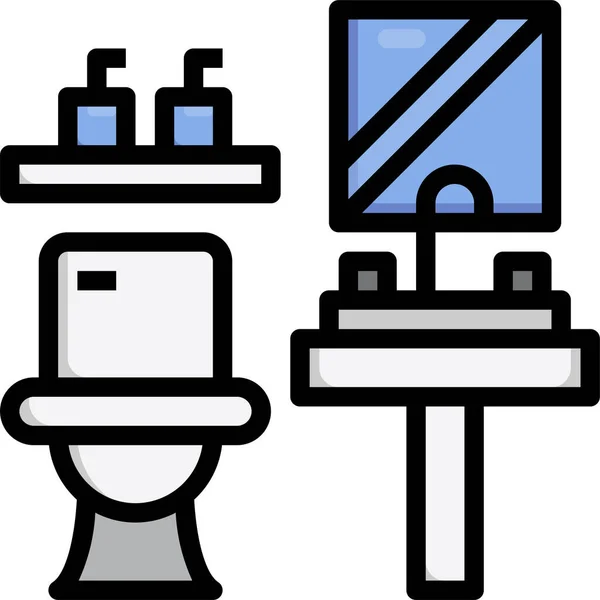 Lavatory Furniture Home Icon — Stock Vector