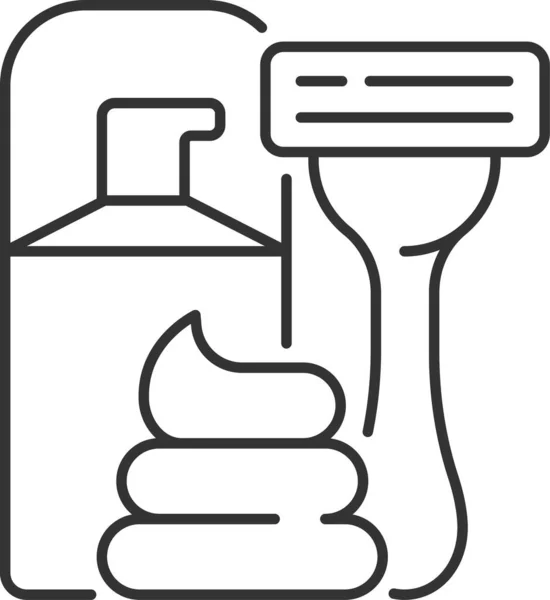 Daily Routine Razor Shaving Icon — Stock Vector