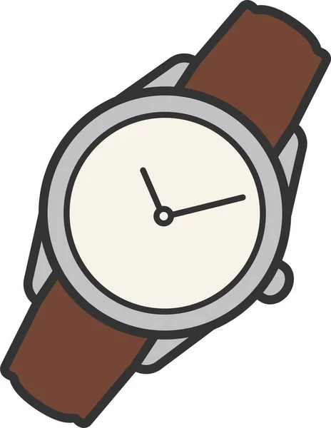 Reloj Ropa Icono Del Temporizador Estilo Contorno Lleno — Archivo Imágenes Vectoriales