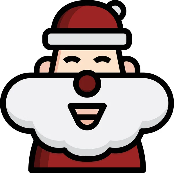 Santa Claus Icône Noël Dans Catégorie Noël — Image vectorielle