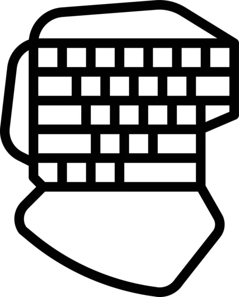 Ігрова Піктограма Комп Ютера Клавіатури — стоковий вектор