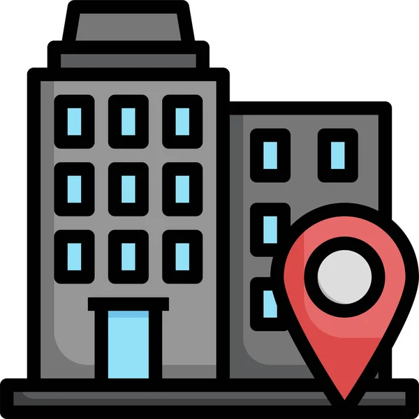 Bureau Navigation Icône Localisation — Image vectorielle
