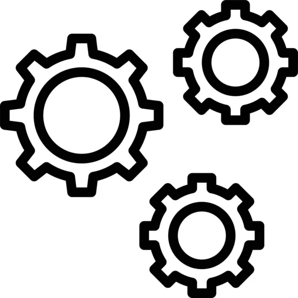 企业管理类别中的齿轮配置图标 — 图库矢量图片