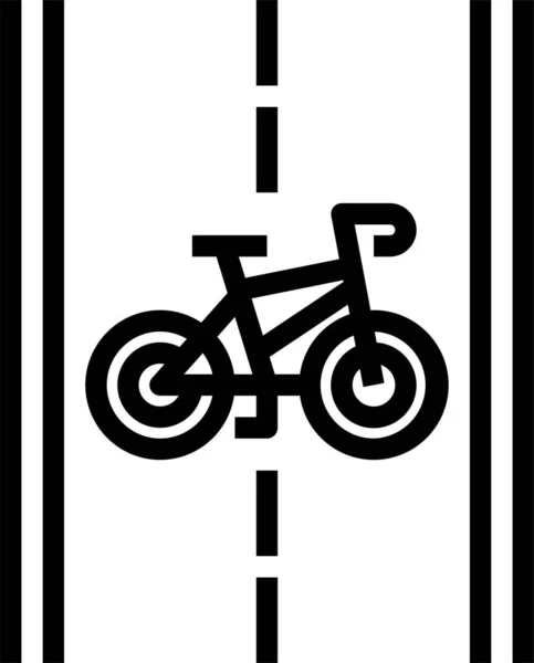 Bike Exercise Path Icon — Stock Vector