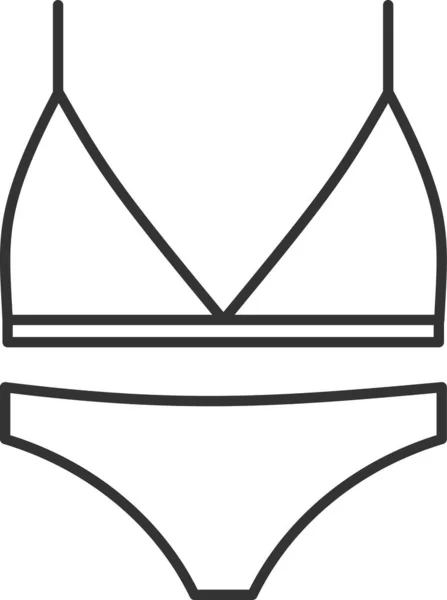 Sutiã Sutiã Sutiã Lingerie Ícone Estilo Esboço —  Vetores de Stock