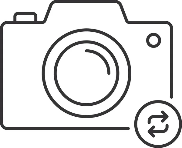 Іконка Повторення Фотоапарата Категорії Фотографій — стоковий вектор
