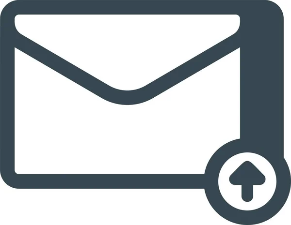 Sicherungs Mail Symbol Solidem Stil — Stockvektor