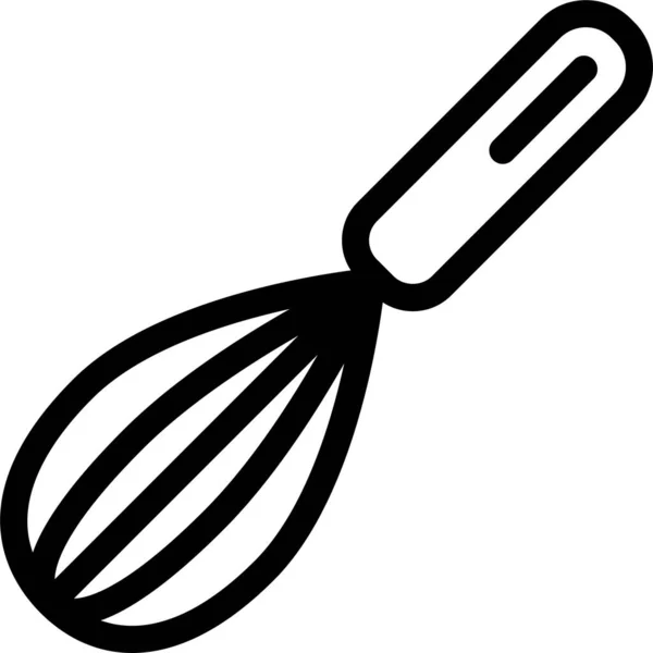 Batidor Cocina Icono Comida Estilo Del Esquema — Vector de stock