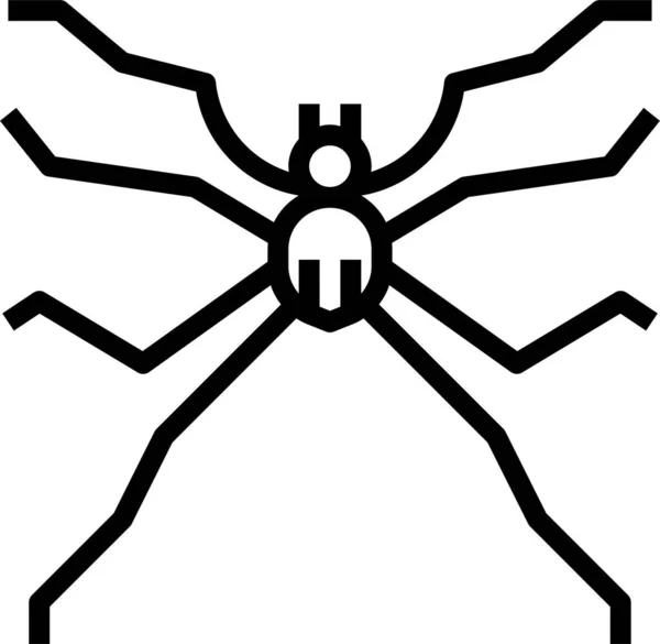 Papa Longlegs Icône Araignée Dans Style Contour — Image vectorielle
