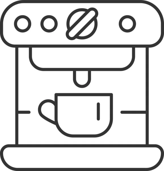 Cafetera Espresso Icono Café — Vector de stock