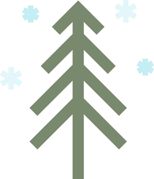 Forest Pine Tree Icon Flat Style — Stock Vector