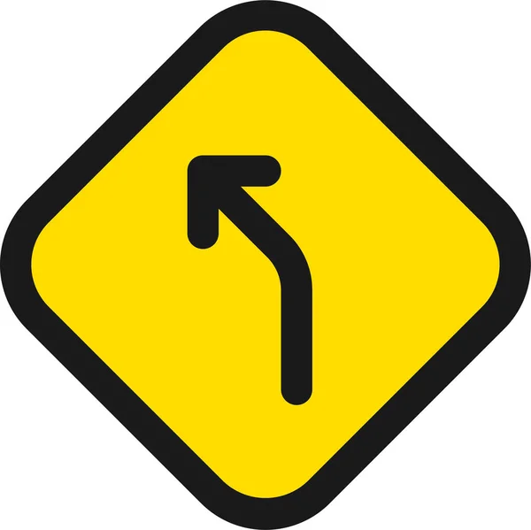 Street Road Curve Ikon Fylld Kontur Stil — Stock vektor