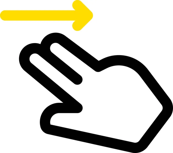 Handvinger Aanraking Pictogram Omtrek Stijl — Stockvector