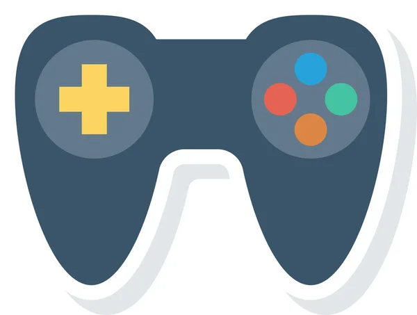 Control Controlpad Icono Del Juego Estilo Plano — Vector de stock