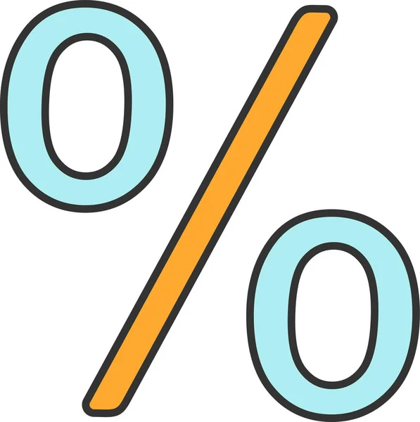 Descuento Matemática Icono Matemáticas Estilo Esquema Lleno — Vector de stock