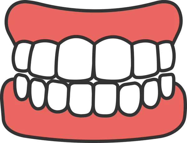 Fausse Icône Gomme Dentaire Dans Style Contour Rempli — Image vectorielle