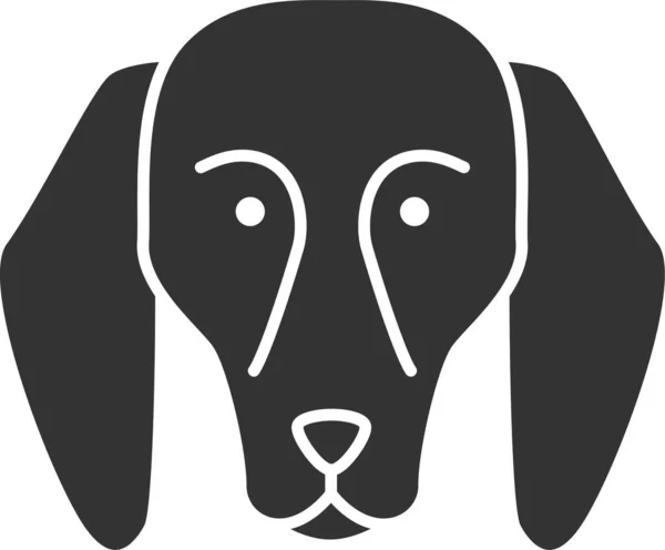 Tier Beagle Rasse Symbol Solidem Stil — Stockvektor