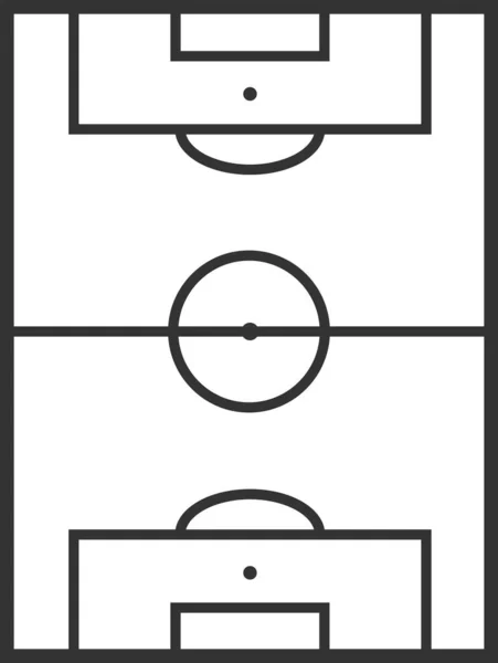 Campo Arena Icono Campo Estilo Esquema — Archivo Imágenes Vectoriales