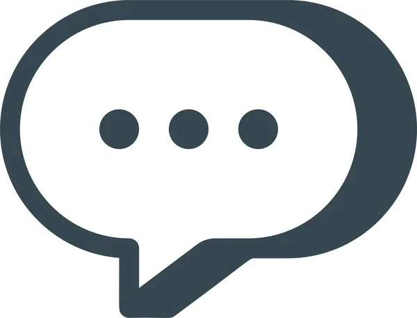 Dialog Symbol Für Chat Kommentare Solidem Stil — Stockvektor