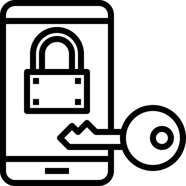 Icône Web Sécurité Mobile — Image vectorielle