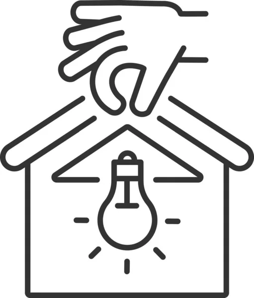 Light Electricity Bulb Icon — Stock Vector