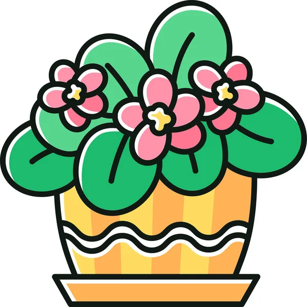 户外运动类花卉装饰图标 — 图库矢量图片