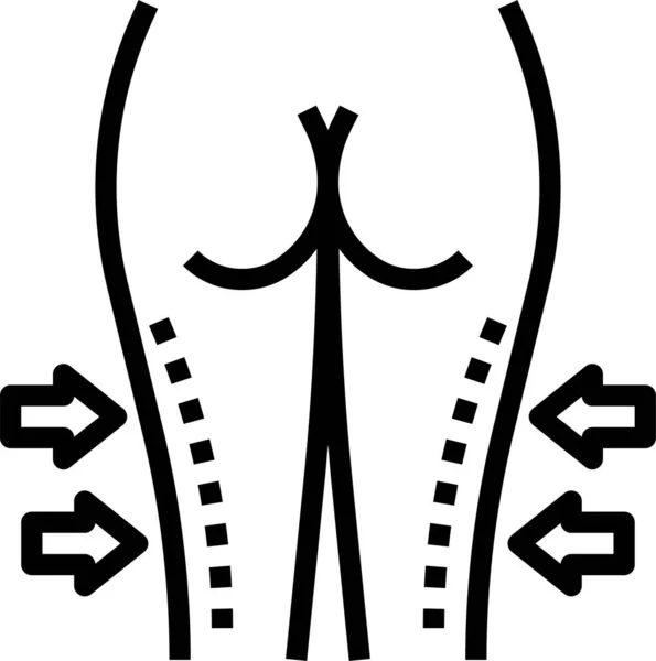 Strakke Lift Liposuctie Icoon — Stockvector