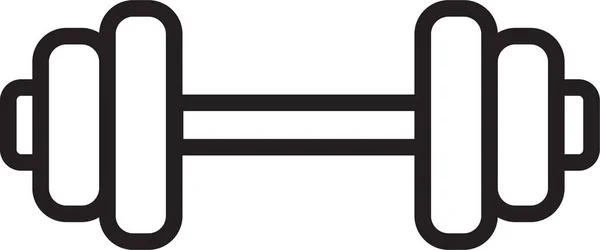 Barbell Crossbar Dumbbell Icon Outline Style — 스톡 벡터