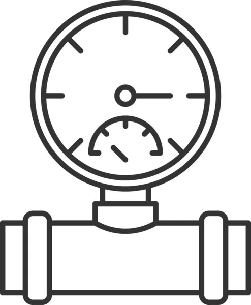 Badezimmermanometer Symbol Umrissen — Stockvektor