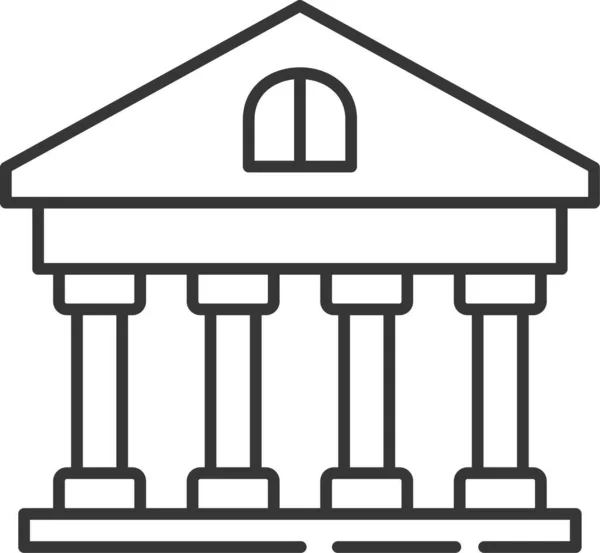Εικονίδιο Κτιρίου Τράπεζα Τράπεζα Εικονίδιο — Διανυσματικό Αρχείο